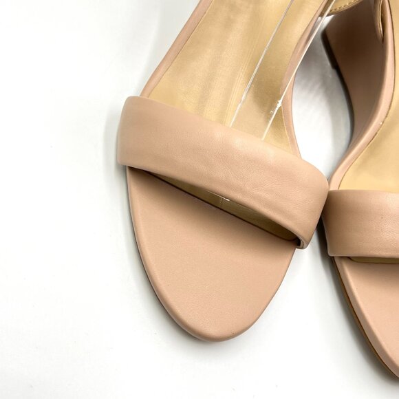 9.5W 9.5 WIDE WIDTH Naturalizer Womens Bristol Wedge Beige Tan Nude Heels Shoes - Picture 4 of 12